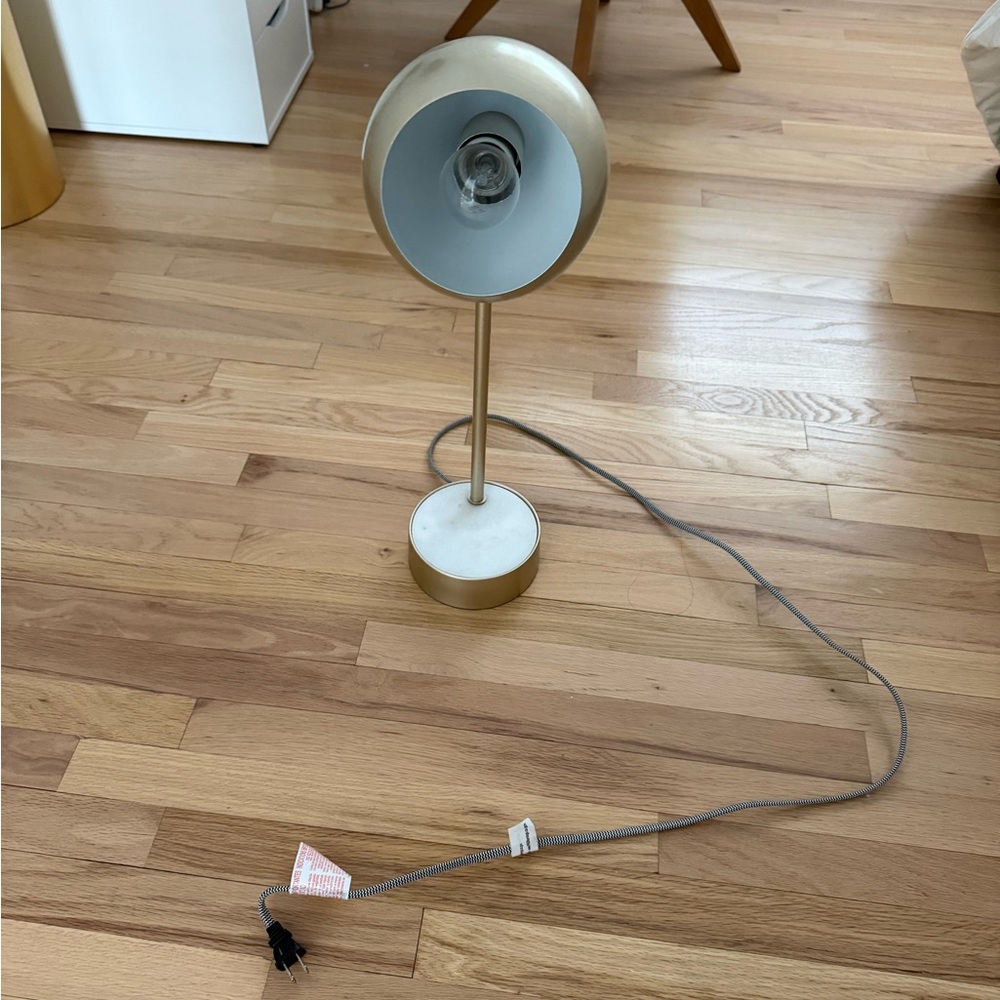 Gold and White Modern Table Lamp
